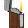 Brizard And Co Eternal Curly Walnut Traditional Flame Flint Lighter -cigar lighter store brizard and co eternel curly walnut traditional flame flint lighter 45