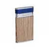 Brizard & Co. Bleached Oak Wood And Blue Leather Two Tone Sottile Single Torch Flame Lighter -cigar lighter store brizard co bleached oak wood and blue leather two tone sottile single torch flame lighter 42
