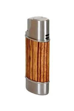 Brizard & Co Exotic Zebrawood Wood Nano Single Torch Lighter