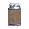 Brizard & Co. Gatsby Bleached Oak Wood And Blue Leather Triple Torch Flame Table Lighter -cigar lighter store brizard co gatsby oak wood and leather triple torch flame table lighter 12