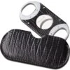 Brizard Lizard Pattern Black Leather Cigar Cutter - Made In USA -cigar lighter store brizard co lizard black leather cigar cutter made in usa 44