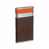 Brizard & Co. Tobacco And Orange Full Grain Leather Two Tone Sottile Single Torch Flame Lighter -cigar lighter store brizard co tobacco and orange full grain leather two tone sottile single torch flame lighter 38