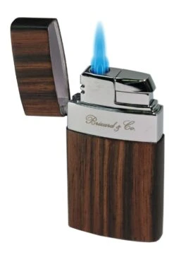 Brizard & Co Venezia Ebony Wood Single Jet Flower Flame Lighter -cigar lighter store brizard co venezia ebony wood single jet flower flame lighter 55