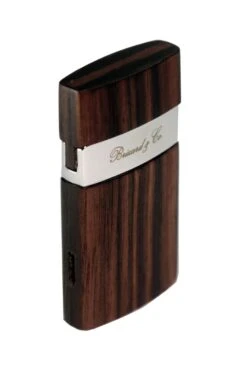 Brizard & Co Venezia Ebony Wood Single Jet Flower Flame Lighter