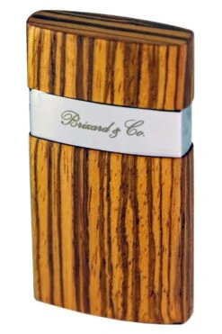 Brizard & Co Venezia Single Jet Flower Flame Lighter - Zebrawood -cigar lighter store brizard co venezia single jet flower flame lighter zebrawood 91