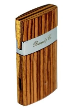 Brizard & Co Venezia Single Jet Flower Flame Lighter - Zebrawood