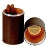 Brizard Cylinder Desktop Humidor Croco Pattern Tobacco Leather - Made In The USA -cigar lighter store brizard cylinder desktop humidor croco pattern tobacco leather made in the usa 51