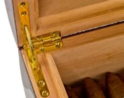 Brown Crocodile Leather Cigar Humidor - Holds 25 Cigars -cigar lighter store brown crocodile leather cigar humidor holds 25 cigars up to churchill size 160