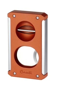 Caseti Trident Cigar Cutter 3-in-1 - Burnt Orange -cigar lighter store cacu140or 53