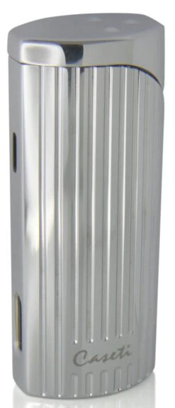 Caseti Basilisk Triple Jet Flame Cigar Lighter - Chrome Lines -cigar lighter store caseti basilisk triple jet flame cigar lighter chrome lines 97