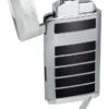 Caseti Flamei Single Jet Flame Cigar Lighter - Polished Chrome & Black Lacquer