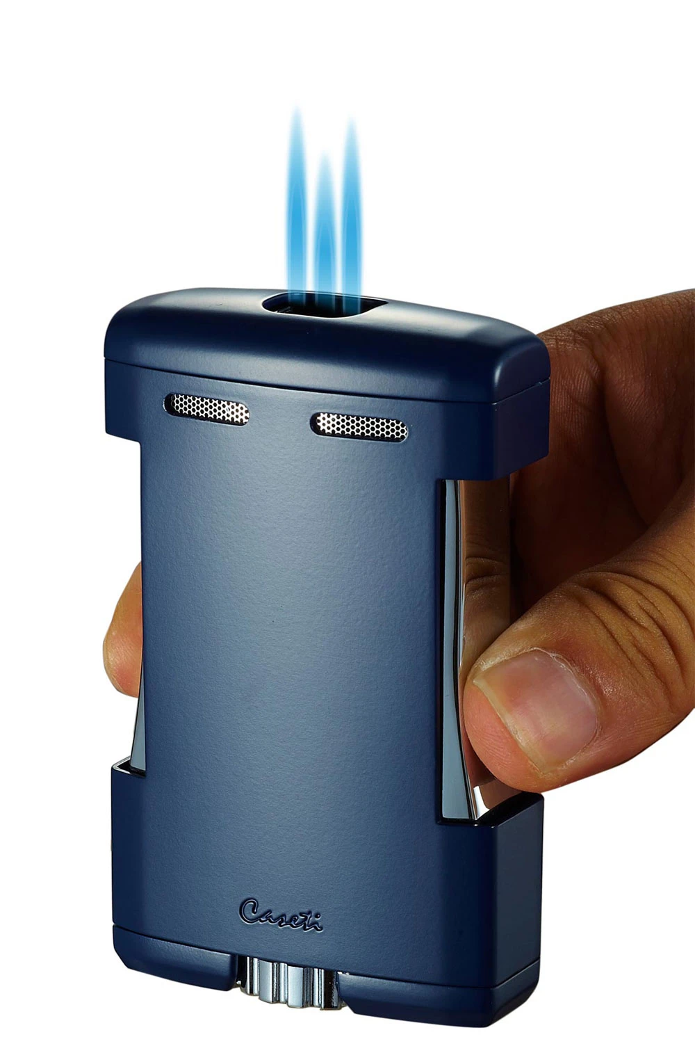 Caseti Sparta Triple Jet Flame Cigar Table Lighter - Blue Matte 4 Caseti Sparta Triple Jet Flame Cigar Table Lighter - Blue Matte - Image 2