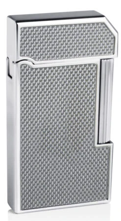 Caseti Windsor Traditional Flame Flint Lighter - Silver Carbon Fiber -cigar lighter store caseti windsor traditional flame flint lighter silver carbon fiber 98
