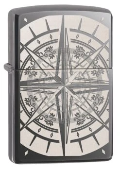Compass Black Ice Windproof Zippo Lighter