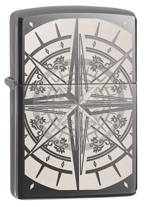 Compass Black Ice Windproof Zippo Lighter 3 Compass Black Ice Windproof Zippo Lighter
