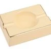 Cream With Gold Trim Ceramic Ashtray