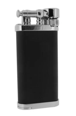IM Corona Old Boy Pipe Lighter - Black Matte & Chrome