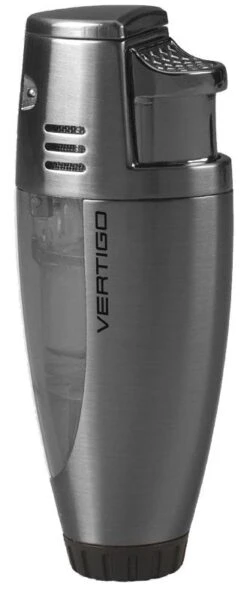 Vertigo Atlantis Double Torch Flame Cigar Lighter - Gunmetal