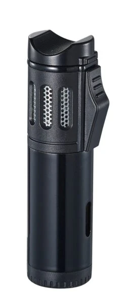 Personalized Visol Artemis Triple Flame Torch Lighter - Black -cigar lighter store personalized visol artemis triple flame torch lighter black 87