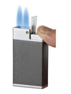 Porsche Design Baden Double Torch Flame Lighter - Grey -cigar lighter store porsche design baden double torch flame lighter grey 104