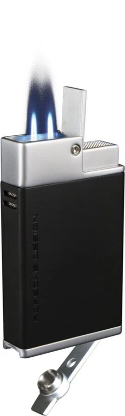 Porsche Design Baden Double Torch Flame Lighter -Matte Black -cigar lighter store porsche design baden double torch flame lighter matte black 129