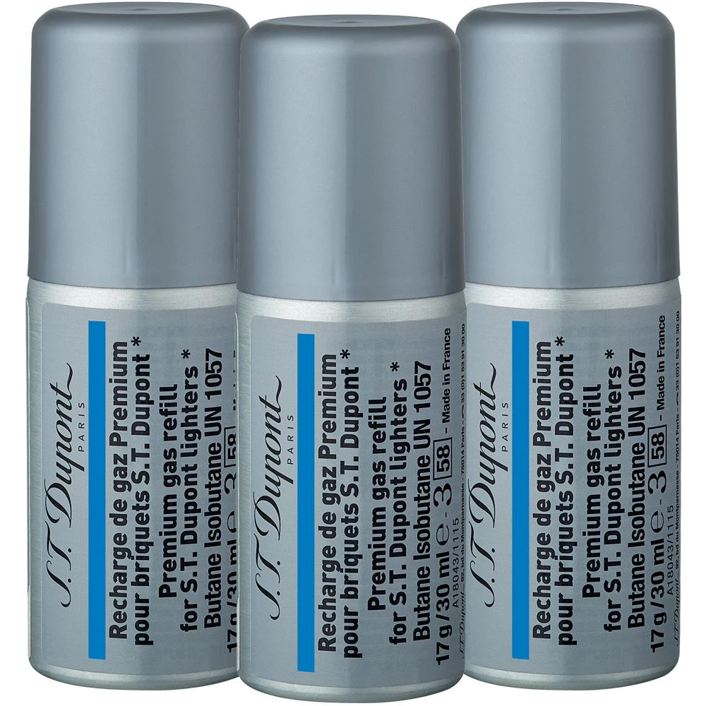 S.T. Dupont Blue Butane Gas Refill - 3 Pack 2 S.T. Dupont Blue Butane Gas Refill - 3 Pack