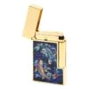 S.T. Dupont Line 2 Koi With Yellow Gold Flint Lighter -cigar lighter store s t dupont line 2 koi with yellow gold flint lighter 36