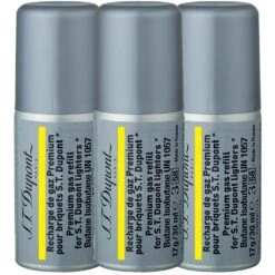 S.T. Dupont Yellow Butane Gas Refill - 3 Pack