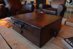 Small Hacienda Airflow Black Walnut Humidor - Holds 30-40 Cigars -cigar lighter store small hacienda airflow black walnut humidor holds 30 40 cigars 87