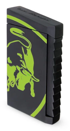 Tonino Lamborghini Tonino Lamborghin Il Toro Black Rubberized Finish Lighter - Green Bull -cigar lighter store tonino lamborghin il toro black rubberized finish lighter green bull 73