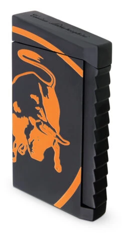 Tonino Lamborghini Tonino Lamborghin Il Toro Black Rubberized Finish Lighter - Orange Bull -cigar lighter store tonino lamborghin il toro black rubberized finish lighter orange bull 73