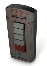 Tonino Lamborghini Aero Gray W/ Red Lines Torch Flame Cigar Lighter