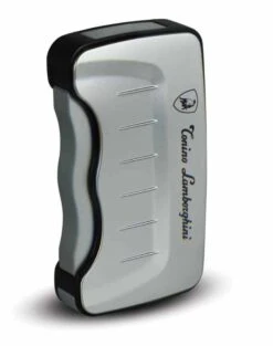 Tonino Lamborghini Eridanus Butane Refillable Cigar Lighter - Silver With Black Rim