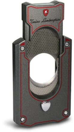 Tonino Lamborghini Le Mans Gray With Red Lines Cigar Cutter -cigar lighter store tonino lamborghini le mans metallic gray with red lines cigar cutter 65
