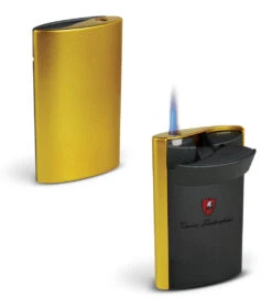 Tonino Lamborghini ONDA Torch Flame Lighter - Gold Matte -cigar lighter store tonino lamborghini onda torch flame lighter gold matte 54