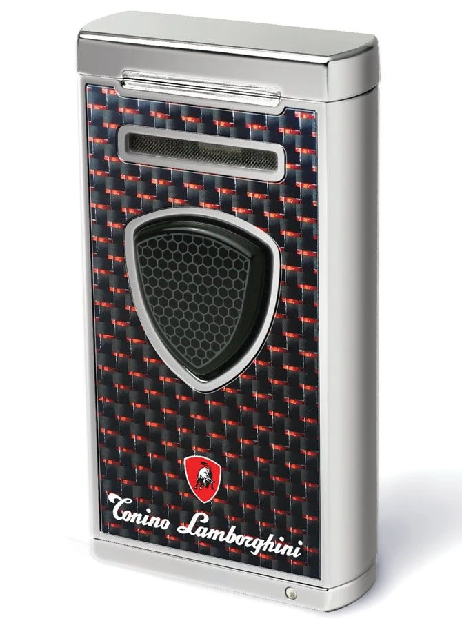 Tonino Lamborghini Pergusa Black & Red Carbon Fiber Cigar Lighter 5 Tonino Lamborghini Pergusa Black & Red Carbon Fiber Cigar Lighter - Image 3