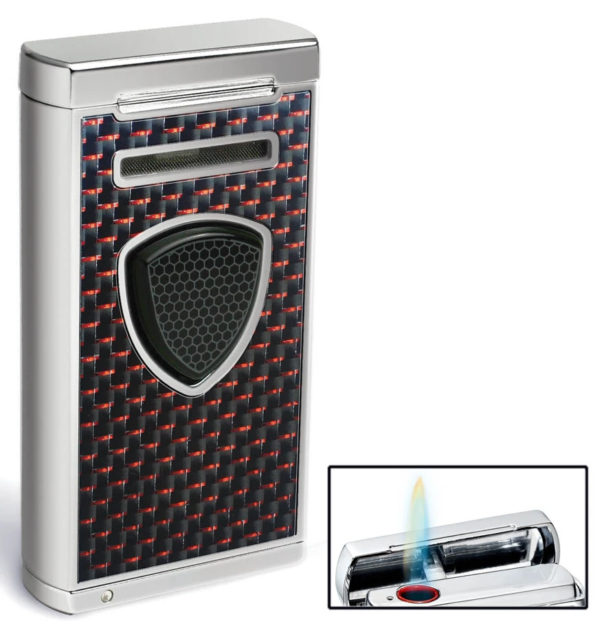 Tonino Lamborghini Pergusa Black & Red Carbon Fiber Cigar Lighter 4 Tonino Lamborghini Pergusa Black & Red Carbon Fiber Cigar Lighter - Image 2
