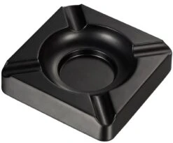 Visol Heavyweight Solid Meta Cigar Ashtray - Black Matte