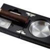 Visol Carnis Wooden Folding Cigar Ashtray With Cutter & Punch -cigar lighter store vash612 121