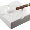 Visol White Ceramic Patio Cigar Ashtray -cigar lighter store vash716 68