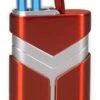 Vertigo Tron Double Torch Lighter - Red & Brushed Chrome -cigar lighter store vertigo tron double torch lighter red brushed chrome 48