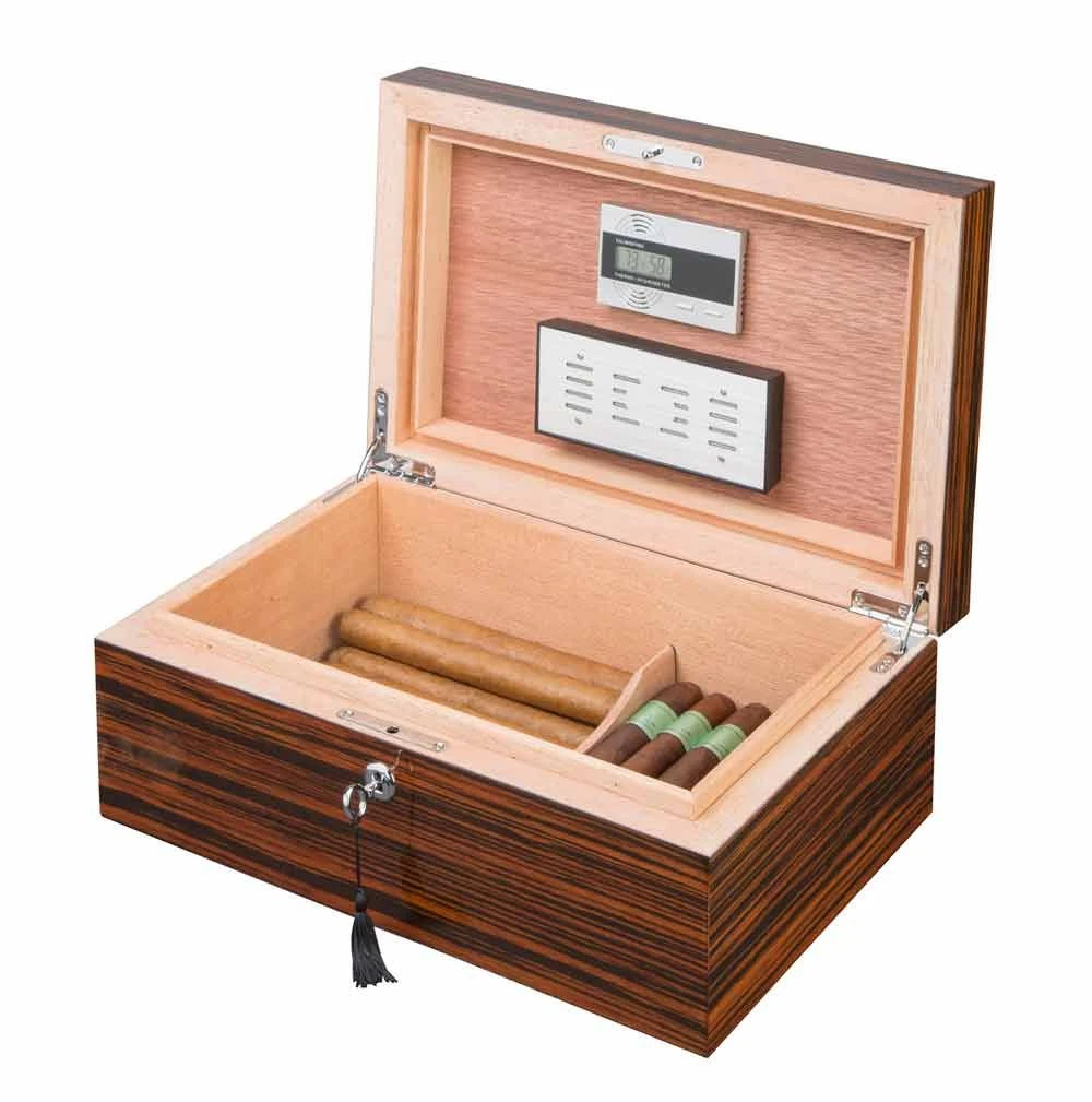 Visol Richardson Ebony Exotic Wood Humidor - Holds 100 Cigars 3 Visol Richardson Ebony Exotic Wood Humidor - Holds 100 Cigars