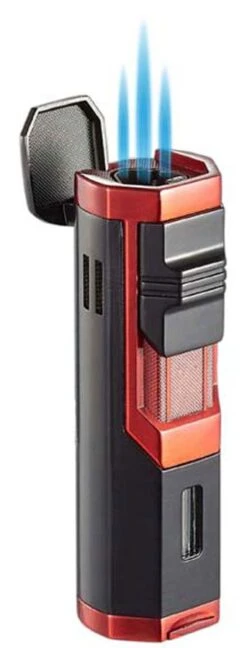 Visol Andes Triple Torch Cigar Lighter - Red And Black 8 Visol Andes Triple Torch Cigar Lighter - Red And Black -cigar lighter store visol andes triple torch cigar lighter red and black 93