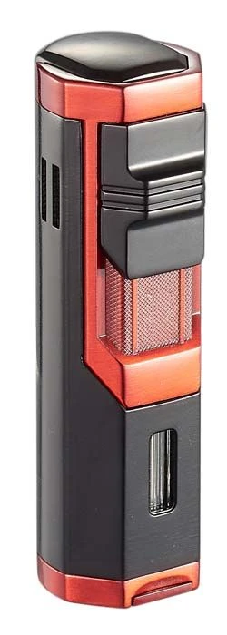 Visol Andes Triple Torch Cigar Lighter - Red And Black 3 Visol Andes Triple Torch Cigar Lighter - Red And Black
