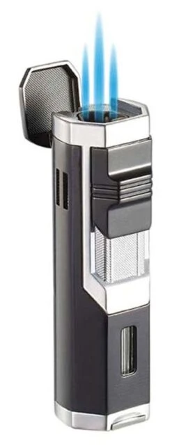 Visol Andes Triple Torch Cigar Lighter - Silver -cigar lighter store visol andes triple torch cigar lighter silver 93