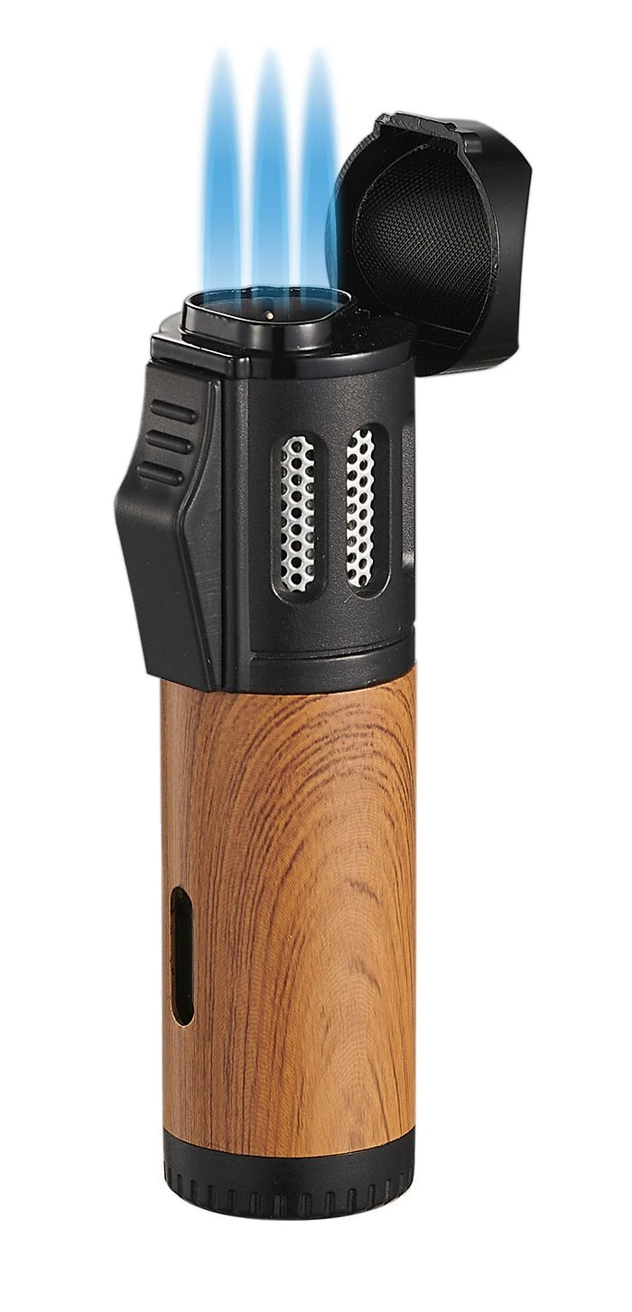 Visol Artemis Triple Torch Cigar Lighter - Wood 4 Visol Artemis Triple Torch Cigar Lighter - Wood - Image 2