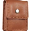 Brown Leather Belted Square Lighter Pouch 1 Brown Leather Belted Square Lighter Pouch -cigar lighter store visol brown leather square zippo lighter belted pouch 54