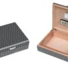Visol Carbon Fiber Pattern Lacquered Small Cigar Humdior - 25 Cigars -cigar lighter store visol carbon fiber pattern lacquered small cigar humdior holds 25 cigars 54