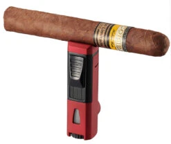 Visol Colonel Triple Flame Torch Lighter - Burgundy -cigar lighter store visol colonel triple flame torch lighter burgundy 83