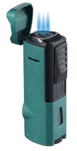 Visol Colonel Triple Flame Torch Lighter - Green -cigar lighter store visol colonel triple flame torch lighter green 81